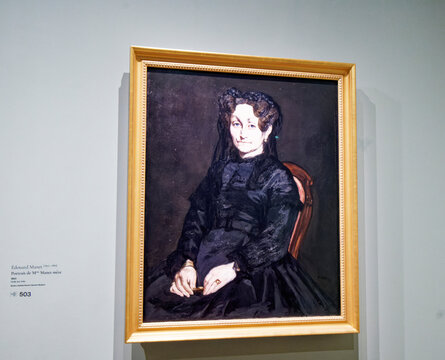 Portrait Of Madame Auguste Manet By Manet Edouard