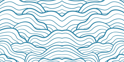 Seamless pattern with wavy scale texture