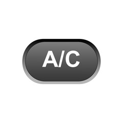 AC button icon vector design template and illustration