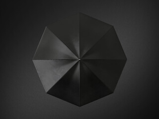 3D illustration. Umbrella isolated on black background.