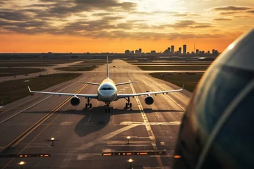 Foto auf Leinwand Approaching Dallas Fort Worth Airport. AI © Usmanify