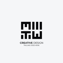 Modern lettermark logo. Editable and easy to custom. Minimal logo design.