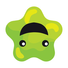 Isolated happy cute star shape emoji Vector