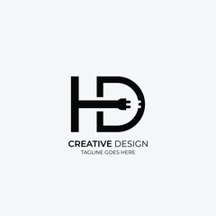 Modern lettermark logo. Editable and easy to custom. Minimal logo design.