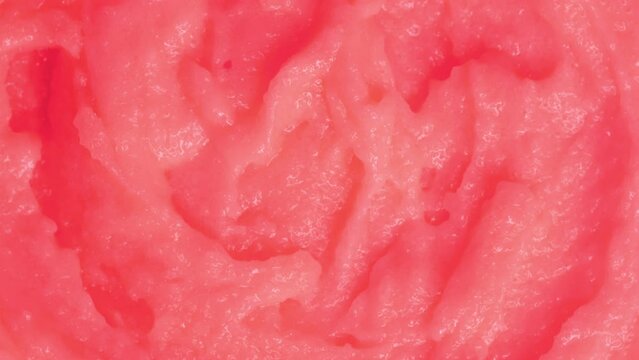 Berry yoghurt ice cream. Smoothies from fresh fruits and berries. Ice cream texture. Delicious sweet dessert close-up as a background.