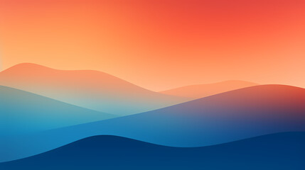 Obraz premium Engaging Orange-Blue wavy Gradients Wallpaper ai generative 