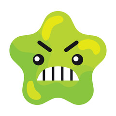 Isolated angry cute star shape emoji Vector