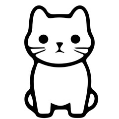 cat outline vector illustration