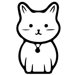cat outline vector illustration
