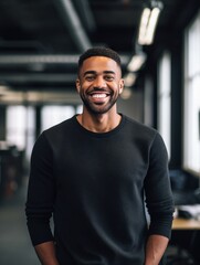 Fototapeta premium Confident handsome and successful man smiling and looking determined. 