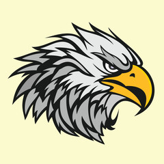 eagle head vector art illustration eagle mascot design