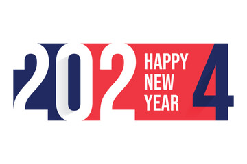 Happy new Year 2024 banner, Creative concept of 2024 Happy New Year poster.