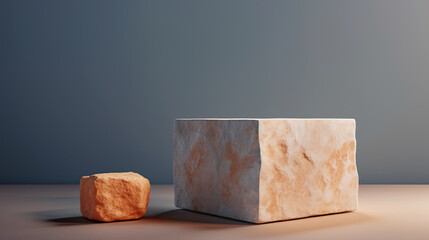 Minimal product display stone podium for your design.