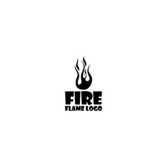 Flame Logo Burning. Fire Logo Template Icon isolated on white background