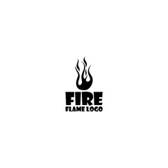 Flame Logo Burning. Fire Logo Template Icon isolated on white background