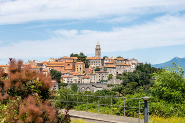 Wonderful town of Labin, Croatia, located on istrian coast, full of old, stone houses and popular destination for tourist visits in summer season