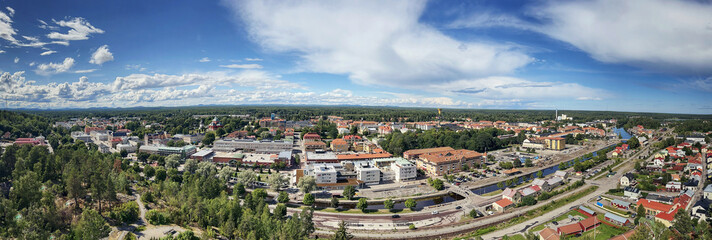 panorama of Söderhamn city in Sweden