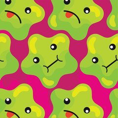 Seamless pattern background with star shape emojis Vector