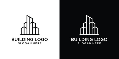 Building logo vector illustration design,real estate logo template, logo symbol icon