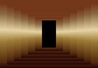 Agujero negro. Fondo en tono bronce escalonado