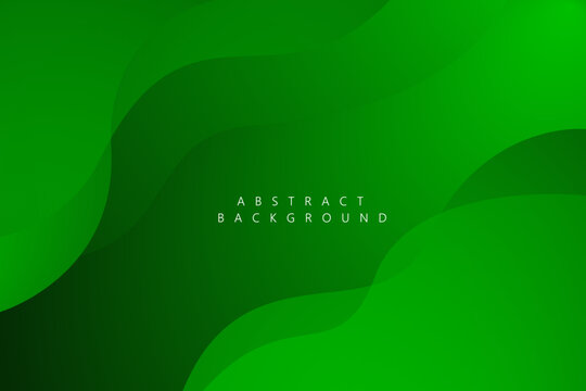 Abstract green color background. geometric wave composition. Vector illustration