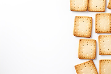 Food background with rectangular crackers