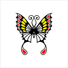vector butterfly with colorful wings can be used as a graphic design