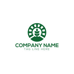 Tree with soil farming agriculture logo design inspiration