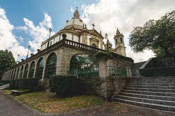 Sanctuary of our Lady of Sameiro, beautiful Church on top of the Hill. Braga Portugal. July 7 2023.