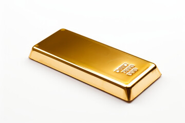 Gold bars on a white background. Banking business concept. Generated ai.