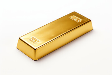 Gold bars on a white background. Banking business concept. Generated ai.