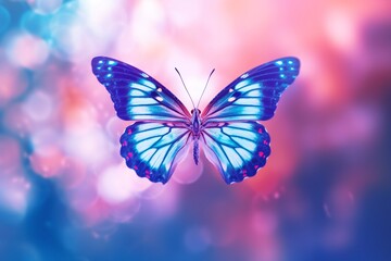 Purple butterfly, generative ai abstract background