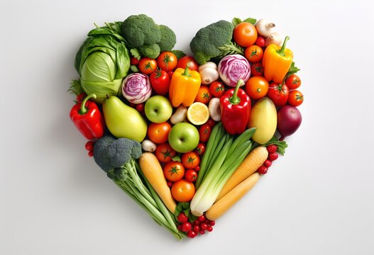 Vegetables in balanced nutrition plan, generative ai
