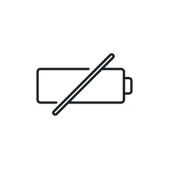 Battery icon. Vector illustration in trendy line style.