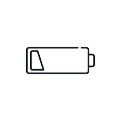 Battery icon. Vector illustration in trendy line style.