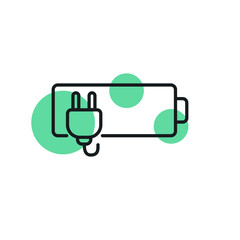 Battery icon. Vector illustration in trendy dualtone style.