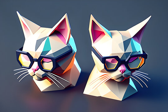 cat with glasses