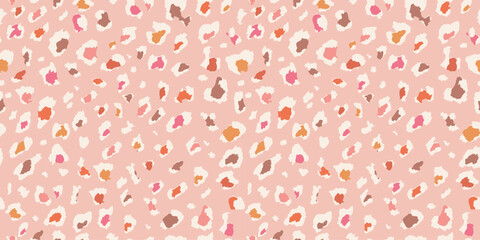 Abstract Leopard Skin Seamless Patterns. Animal print. geometric folklore ornament for textile banner, cover, wallpaper. Vector illustration. © Udomdech