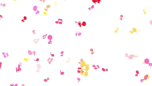 cute musical note background loop