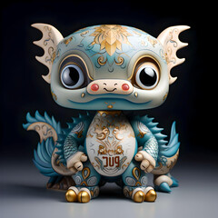 Fototapeta premium Tiny Talons: Whimsical Chronicles of Baby Dragons in the Mystic Vale series