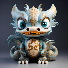 Fototapeta premium Tiny Talons: Whimsical Chronicles of Baby Dragons in the Mystic Vale series