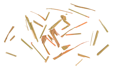 Pile straw isolated on white background and texture, top view