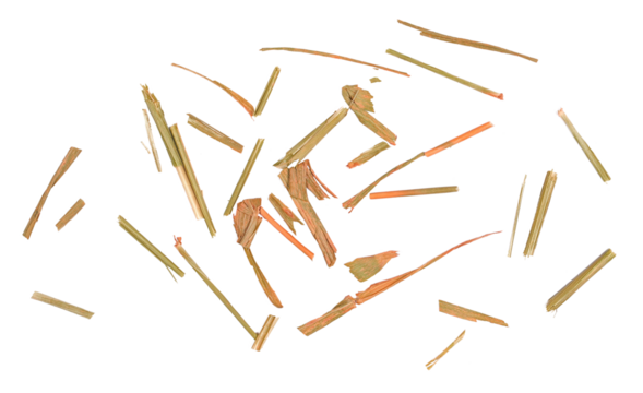 Pile straw isolated on white background and texture, top view