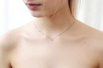 neck and chest of a woman for Tattoo Mock-up