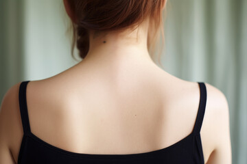 Fototapeta na wymiar back of a woman for Tattoo Mock-up