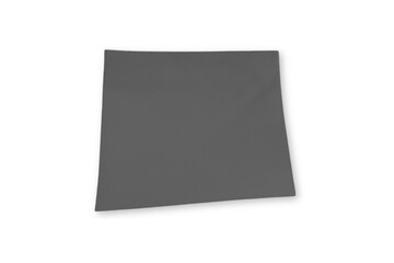 black note paper isolated on white