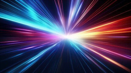 Colorful Light Gathering in Hyperspace's Dynamic Embrace