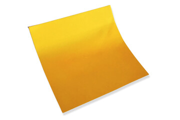 Paper of yellow sticky note isolated on transparent white background