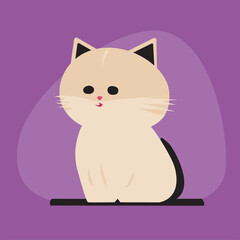 cute little cat purple