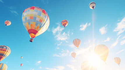 Hot-Air Balloons flying on a sunny summer day with beautiful sky.


Generative AI